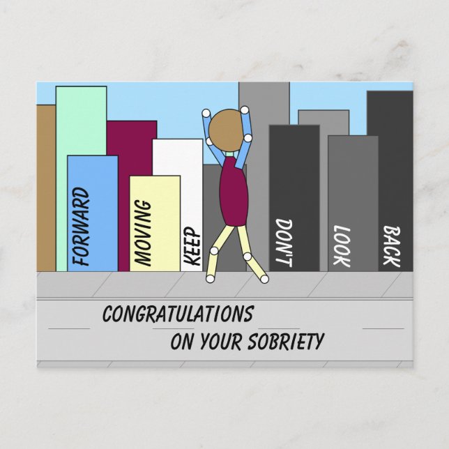 Congratulations on Your Sobriety - Nod Notes Postcard (Front)