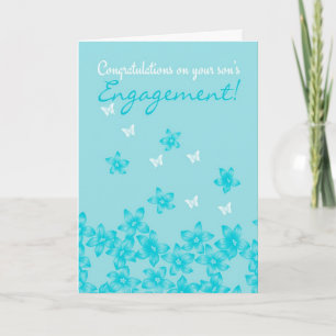 Congratulations on your son's engagement Floral Card