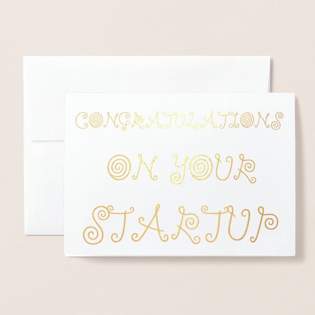 Congratulations on your Startup Foil Card (Front With Envelope)