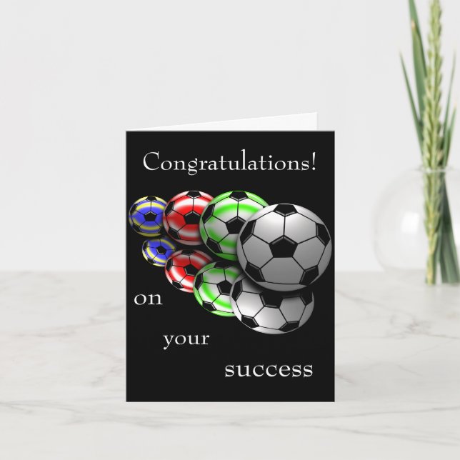 Congratulations on Your Success Soccer Card (Front)