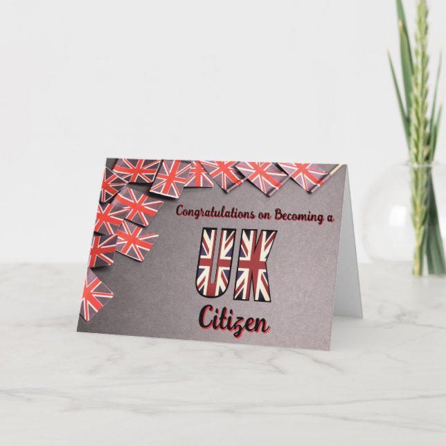 Congratulations on your UK citizenship new citizen Card (Front)