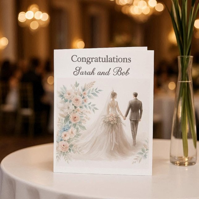 Congratulations on Your Wedding Bride and Groom  Card (Creator Uploaded)