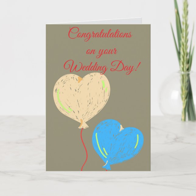 Congratulations on Your Wedding Day Card (Front)
