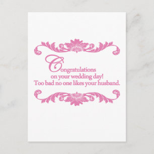 Congratulations on your wedding day! postcard