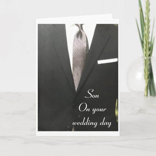 CONGRATULATIONS ON YOUR WEDDING DAY **SON** CARD (Front)