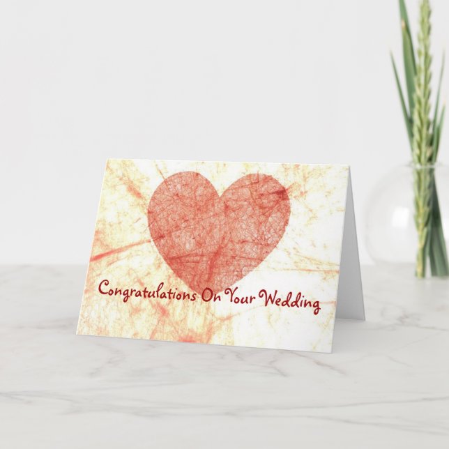 Congratulations On Your Wedding Greeting Card (Front)