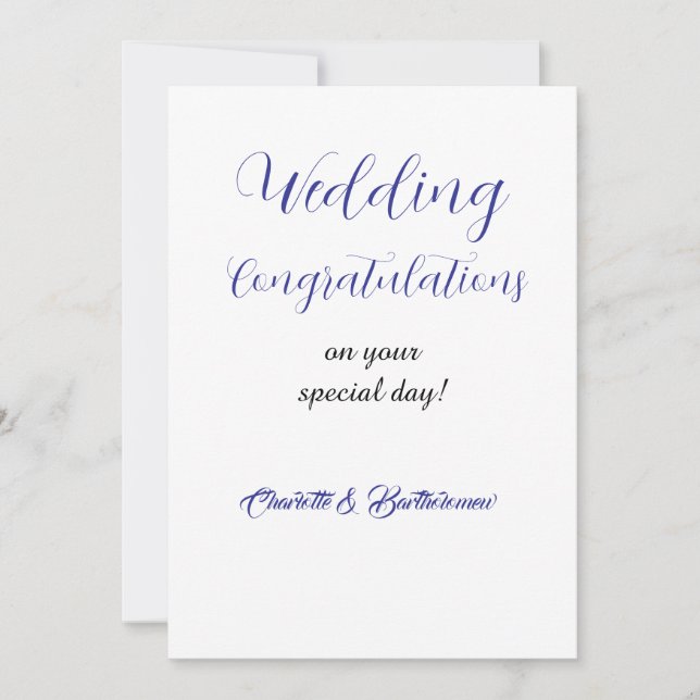 Congratulations on Your Wedding Invitation (Front)