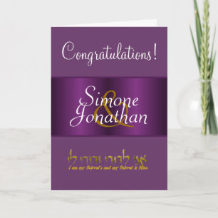 Congratulations on your wedding nuptials card