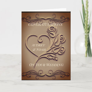 Congratulations on your Wedding Personalised Card