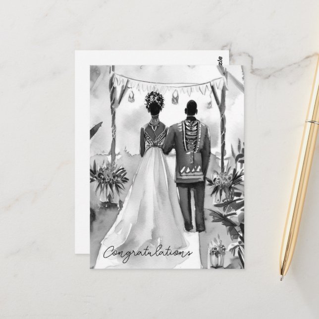 Congratulations on Your Wedding Postcard (Front/Back In Situ)