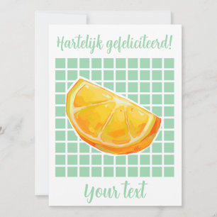 Congratulations orange holiday card