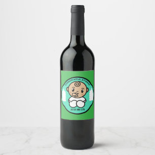 Congratulations Parents Baby Girl Wine Label