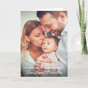 Congratulations Parents Newborn Baby Photo Custom Card