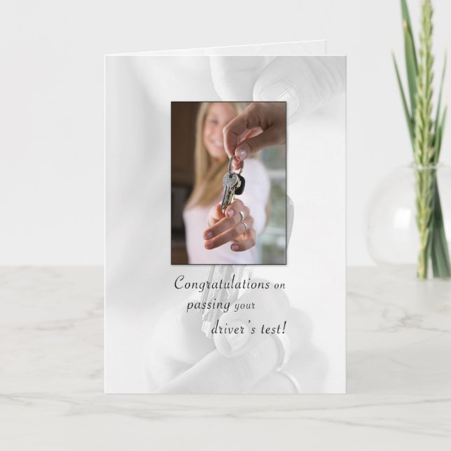 Congratulations Passing Drivers License Card (Front)