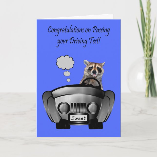 Congratulations, Passing Driving Test Card (Front)