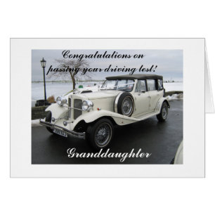 Congratulations passing driving test granddaughter