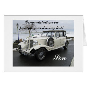 Congratulations passing your driving test son