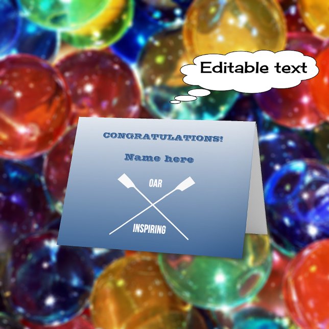 Congratulations personalised rowing card (Creator Uploaded)