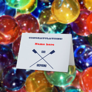 Congratulations personalised rowing card