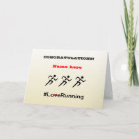 Congratulations personalized running
