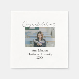 Congratulations photo graduate name university yea napkin
