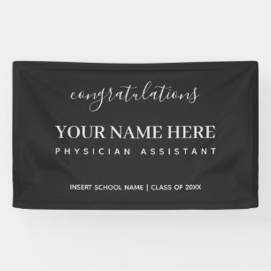 Congratulations Physician Assistant PA Graduation Banner