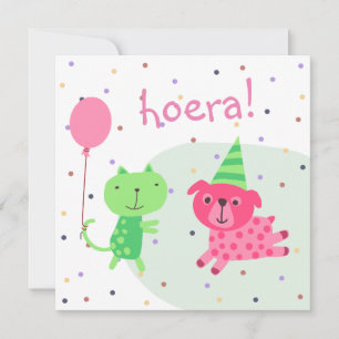 congratulations poes dog and balloon card