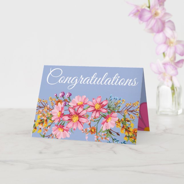Congratulations postcard (Orchid)