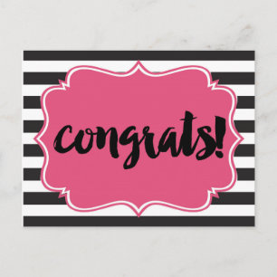 Congratulations Postcard Perfectly Posh