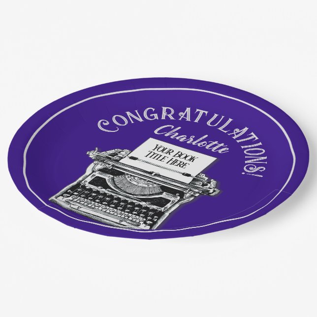 Congratulations Publication Personalised Paper Plate (Angled)