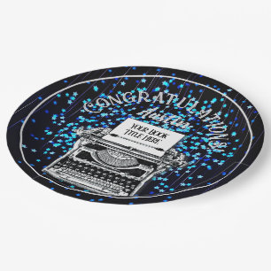 Congratulations Publication Personalised Starry 2 Paper Plate