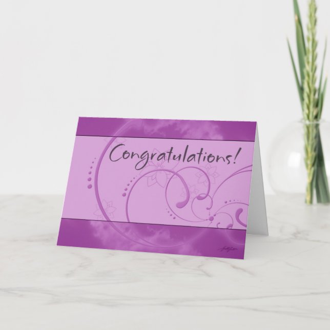 Congratulations (Purple) Card (Front)