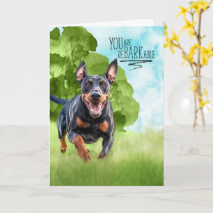 Congratulations reBARKable Doberman Dog Card
