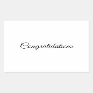 Congratulations rectangular sticker