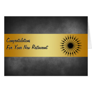 Congratulations Restaurant New Business Card
