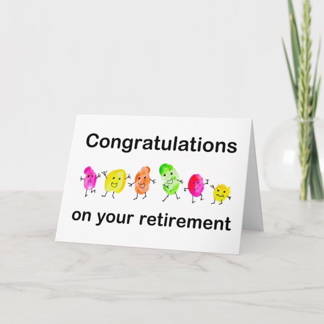 Congratulations Retirement From Group Fingerprint  Card (Front)