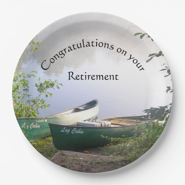 Congratulations Retirement Next Adventure Paper Plate (Front)