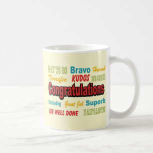 Congratulations Retro Colours Coffee Mug