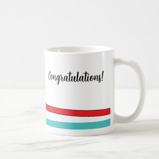 Congratulations ribbon-cutting design coffee mug