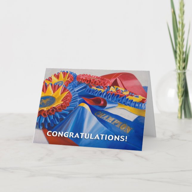Congratulations Ribbons card (Front)