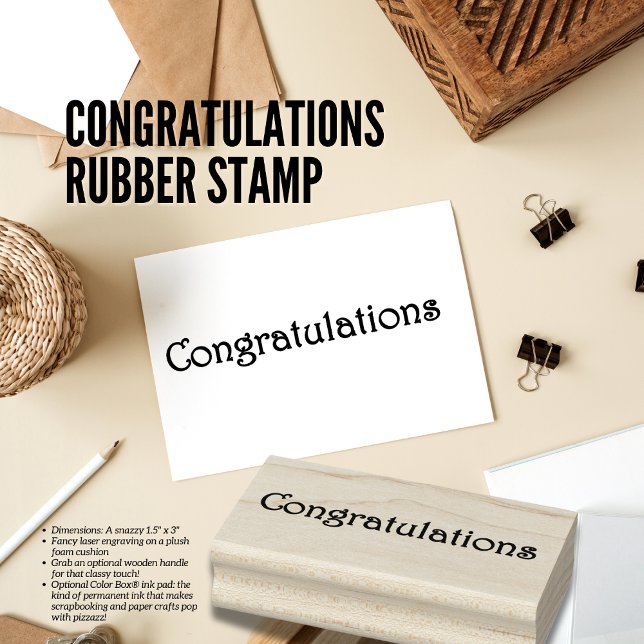 Congratulations Rubber Stamp (Congratulations Rubber Stamp)