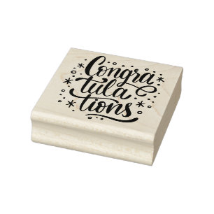 Congratulations rubber stamp