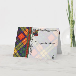 Congratulations - Scottish Tartan Buchanan Blank Card