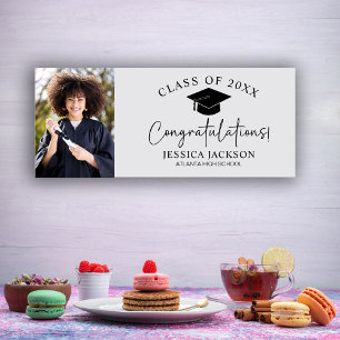 Congratulations! Script Photo Graduation  Banner