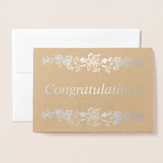 Congratulations Silver Foil Card