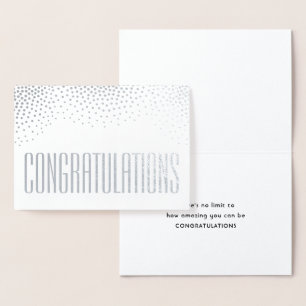 Congratulations Simple Modern Minimalist Folded Foil Card