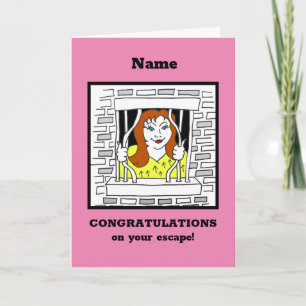 Congratulations Sorry Leaving Escape Woman Card