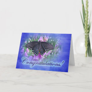 Congratulations - Spicebush Swallowtail Butterfly Card