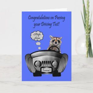 Congratulations, Step Son, Driving Test Card