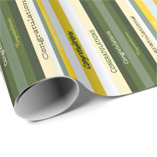 Congratulations Stripe Paper Gift Wrap
